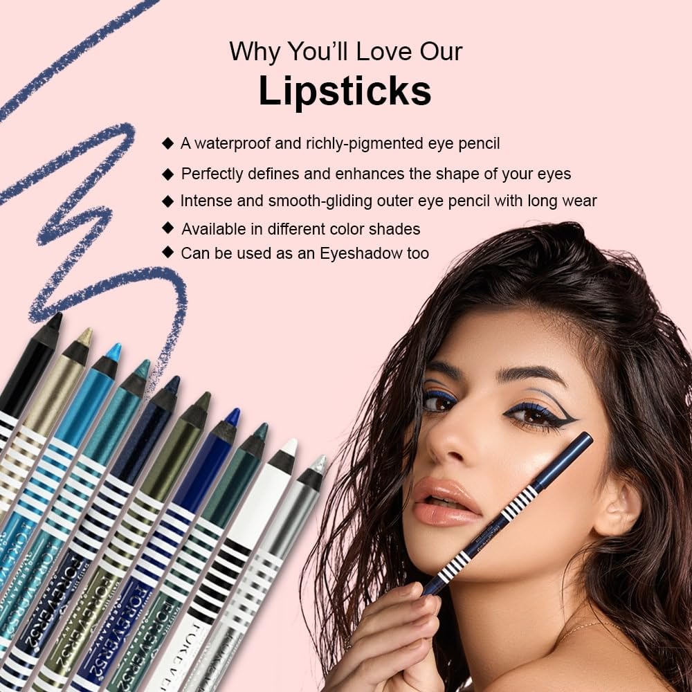 Daily Life Forever52 Waterproof Smudgeproof Smoothening Eye Pencil For Long Lasting Eye Makeup, (White) F512