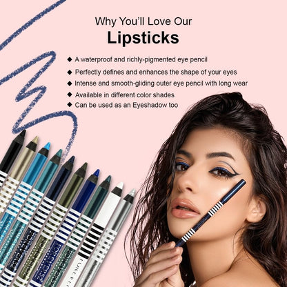 Daily Life Forever52 Waterproof Smudgeproof Smoothening Eye Pencil For Long Lasting Eye Makeup, (White) F512