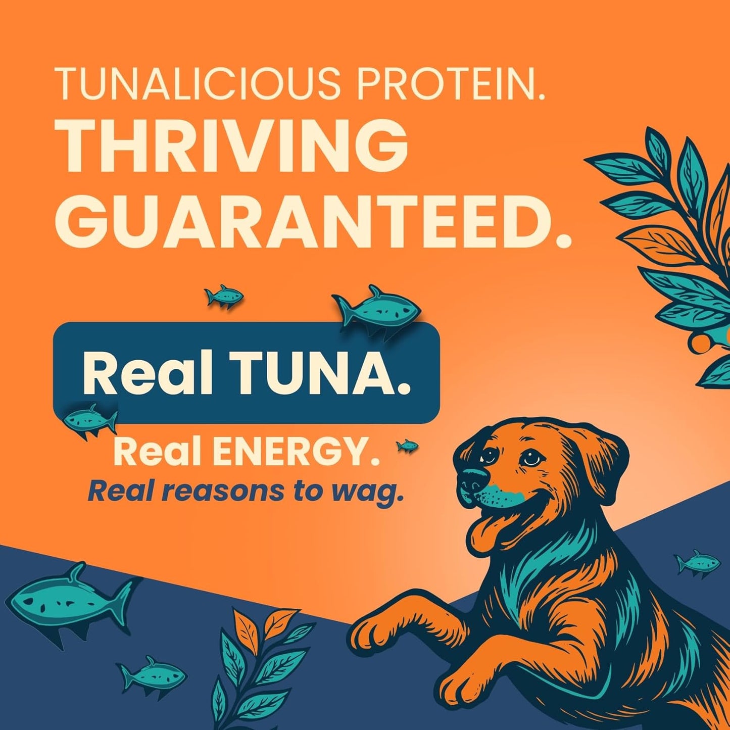 Thrive- Bark Out Loud Real Tuna Fish Dry Dog Food | Antioxidants, Omega, Multivitamins | Yucca for Digestion (800 gm)