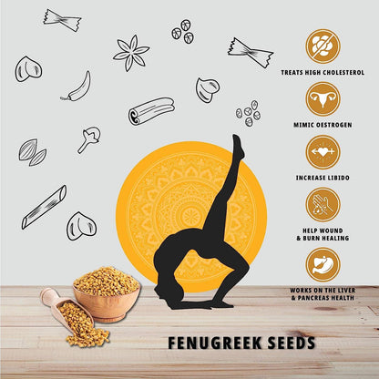Organature Whole Methi (Fenugreek) 350 Gram-Natural Dried & Indian Spices & Masala|Methi Dana, Whole Fenugreek Seeds, No Artificial Colours & Preservatives
