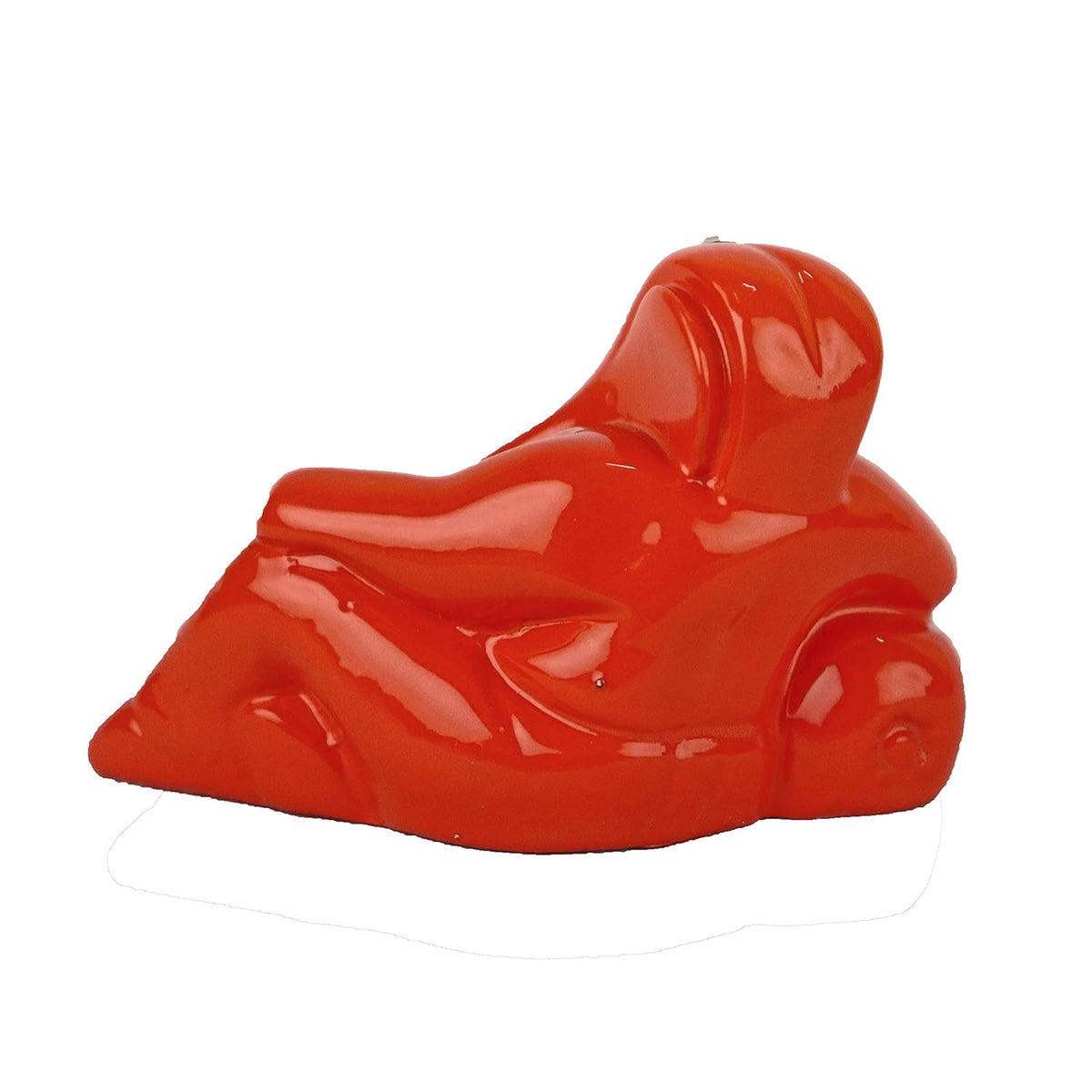 Polyresin Orange Ganesha Statue for Car Dashboard God Ganesh Murti Ganpati Idol Figurine with Double Side Tape