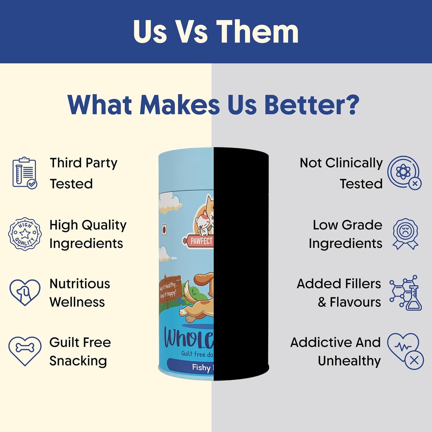 Whole Tails™ Fishy Fish Dog Treats | Natural High-Protein Omega-Rich Training & Reward Treats for Dogs | Healthy Skin & Coat Support | 200g | Pawfect Chefs