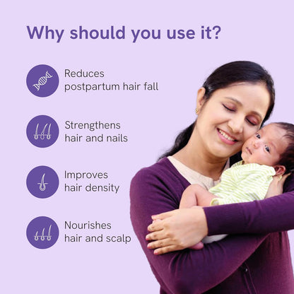 Be Bodywise Biotin Hair Gummies for Postpartum Hair Fall | 60 Day Pack | With High Potency Biotin, Zinc, Folic Acid, Fibre & Multivitamins | Strawberry Flavour