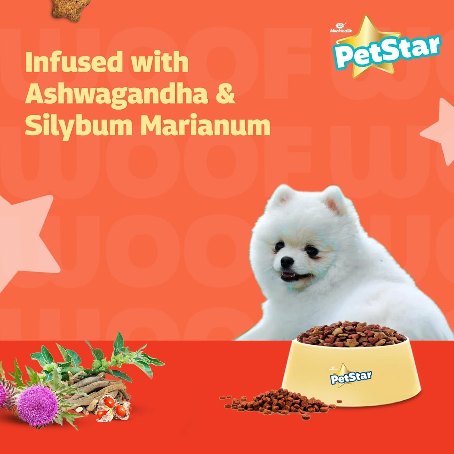 PETSTAR Mankind Puppy Dry Dog Food (High Protein) Chicken & Wheat Flavor, 1kg | Improves Muscle & Strength, Supports Immunity, Protects Liver & Kidney | Puppy Dog Food