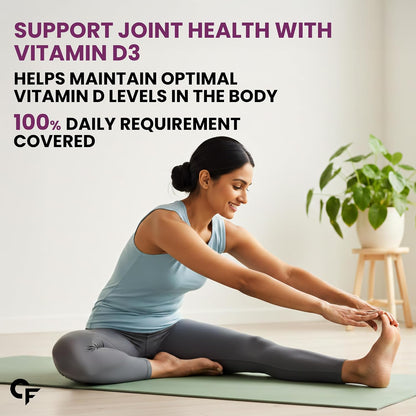 Carbamide Forte Glucosamine Tablets For Joint Support Supplement with Vitamin D3 & Glucosamine Chondroitin MSM | Joint Cartilage Support & Muscle Health | Joint Support Tablets - 60