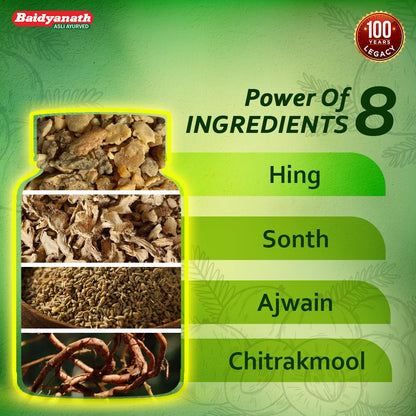 Baidyanath Gaisantak Bati - Instant Relief from Gas and Indigestion - 100 Tablets