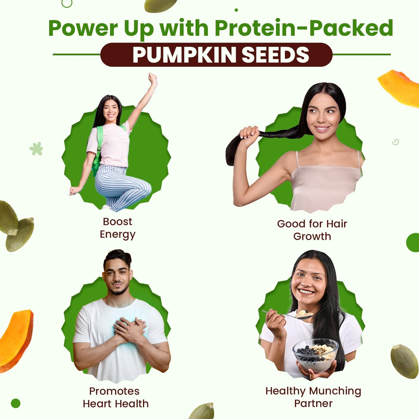 Neuherbs Raw Unroasted Pumpkin Seeds For Immunity Booster | Superfood Seeds For Eating | Fibre Rich Dry Seeds - 1 kg