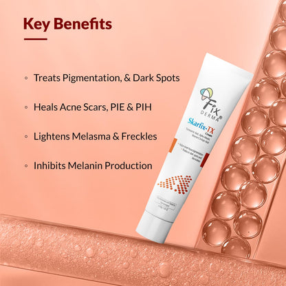 Fixderma Tranexamic Acid + 2% Kojic Acid + 1% Arbutin SKARFIX -TX Face Cream | Pigmentation Removal Cream | Kojic Acid Cream | Uneven Skin Tone - 30 gm