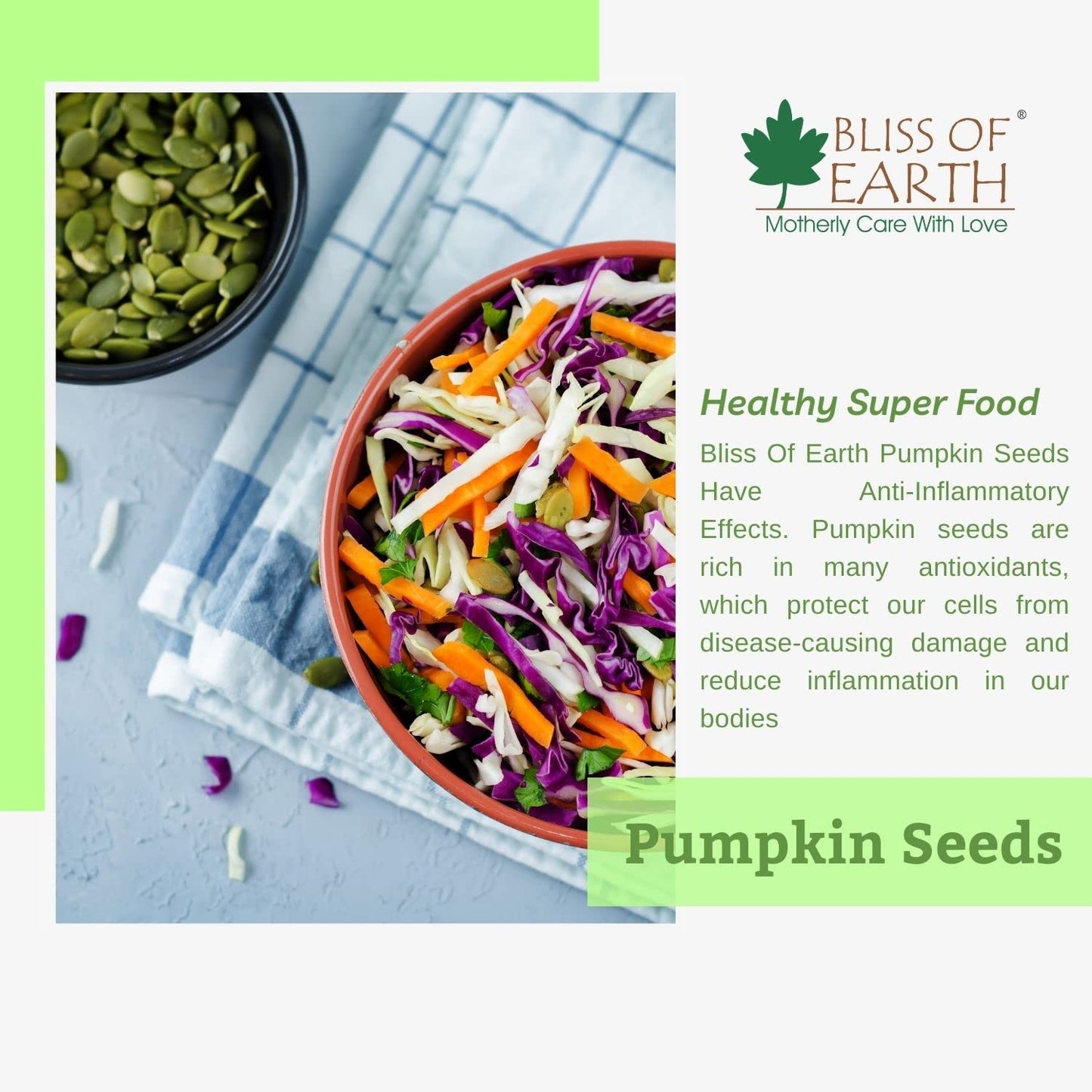 Bliss of Earth Pumpkin Seeds 1kg - Dehulled Pumpkin Seeds for Eating & Weight Management - Organic immunity Health diet Superfood