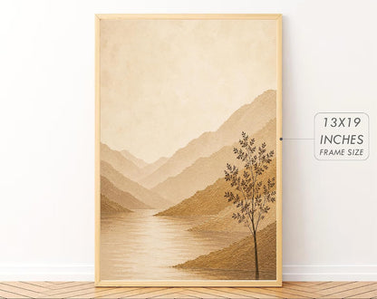 Big Modern Framed Posters Wall Decor Paintings For Living Room, Bedroom/Big Paintings For Wall Decoration, Frames For Wall Decor Set of 3 (13x19 Inches) (Sun Rise)