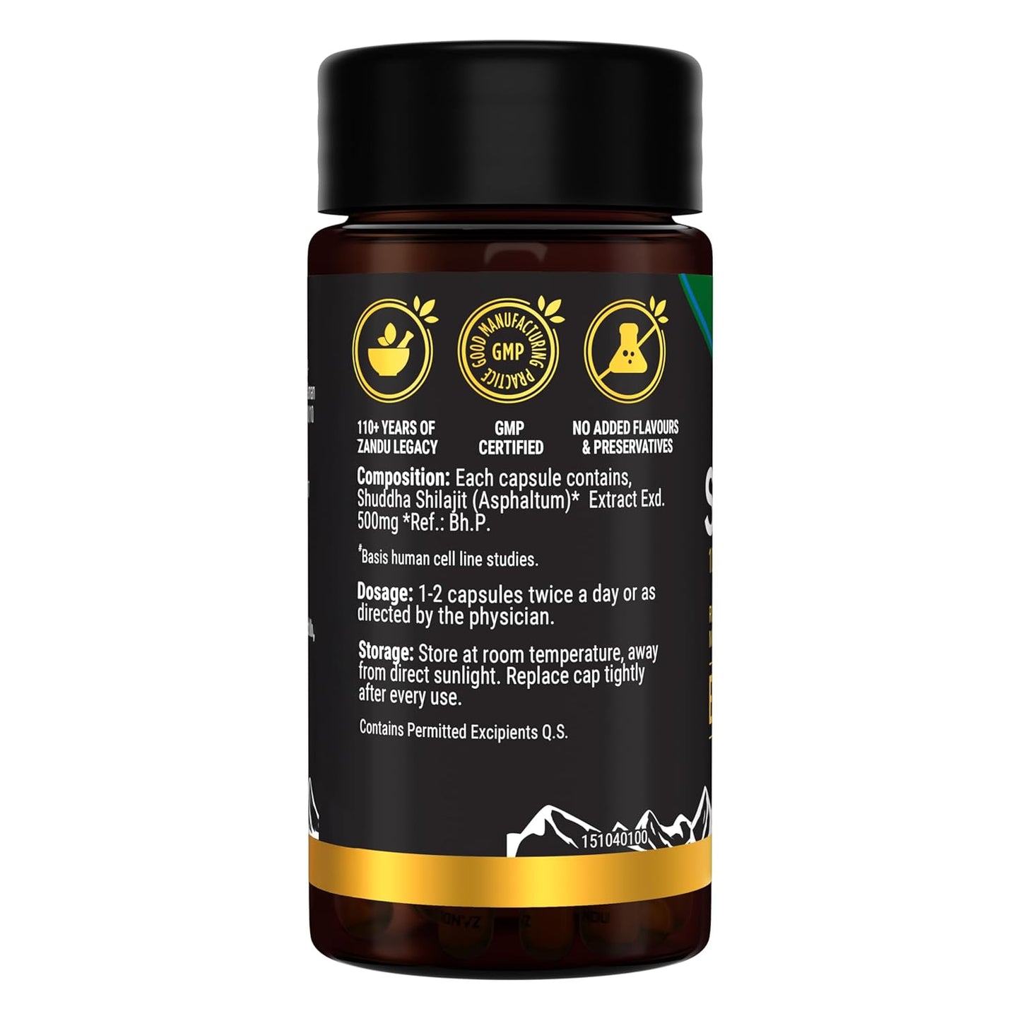 Zandu Shilajit Capsule, 60 capsules , Original and Pure Himalayan Shilajeet, Boosts Immunity, Strength and Stamina.