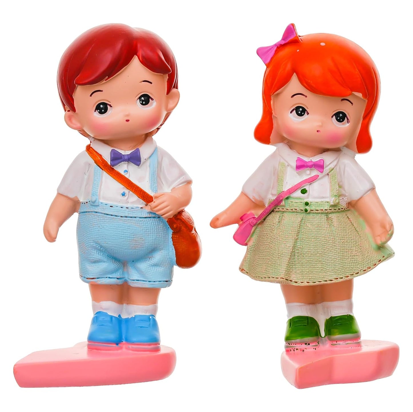 eCraftIndia Little Boy and Girl Walking To School Lovely Miniature Statue Zuzy Almond Chocolates Gift Box Valentine Gift For Girlfriend Boyfriend Husband Wife Her Him
