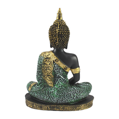 eCraftIndia Buddha Showpiece (6 cm x 15 cm x 24 cm, Green)