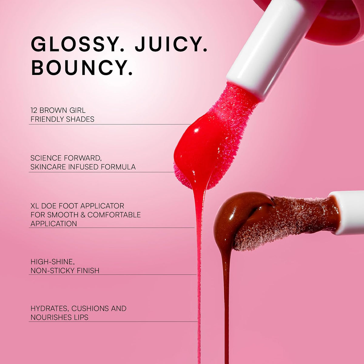 Gush Beauty Tinted Lip Oil Wisp, Vitamin E + Jojoba Hydrating 5ml | Hydrating lip tint with skincare benefits - vitamin E & jojoba oil for glossy, non-sticky, nourished lips all day