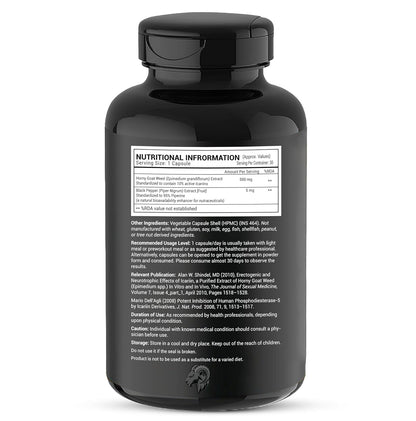 GREENDORSE Horny Goatweed (Epimedium) Extract Capsule | High Potency 10% Icariin by HPLC | For better Circulation, Strength, Stamina, Performance & Energy - 30 Veg Capsules