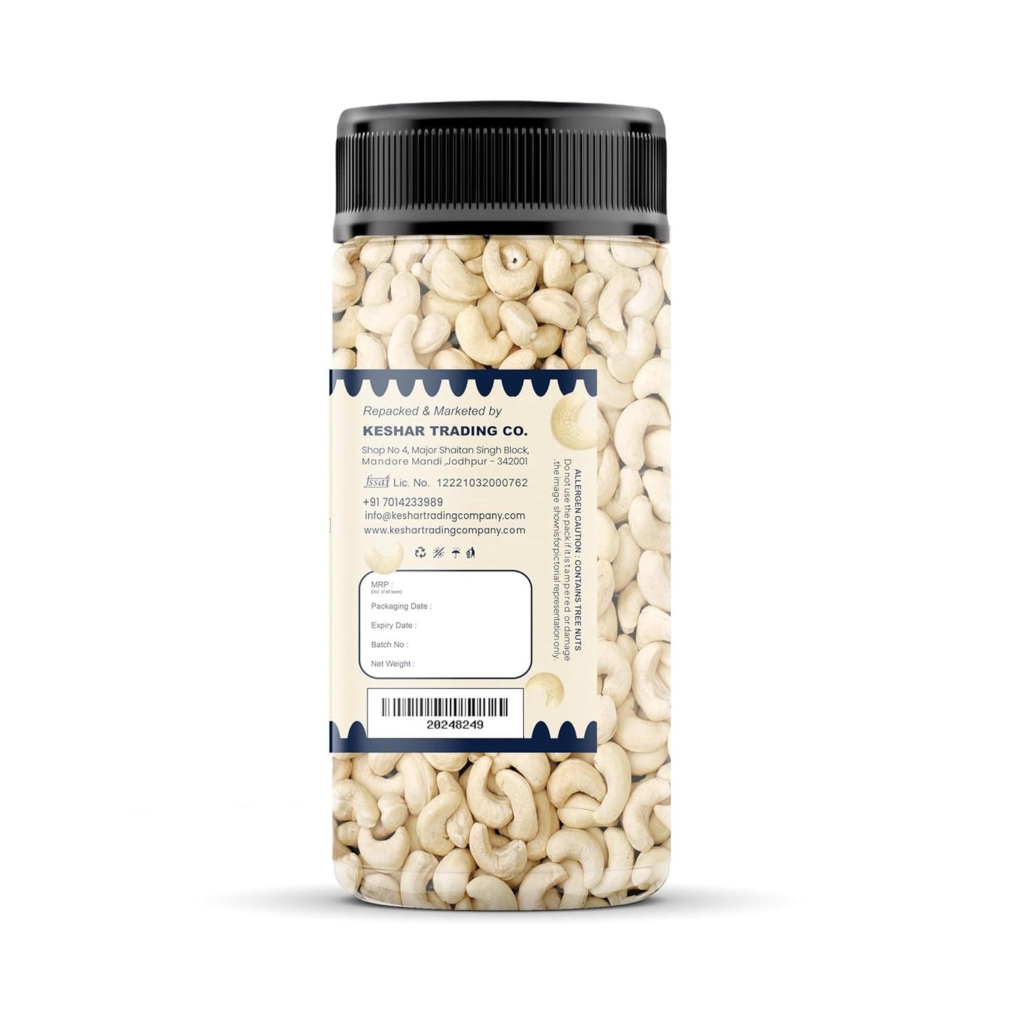 HighFresh Premium Cashew Nuts 250gm | Dry Fruits and Nuts Plain Cashews | 100% Unpolished | Crunchy & Fresh | Rich In Protein, Magnesium & Phosphorus Perfect for Gifting