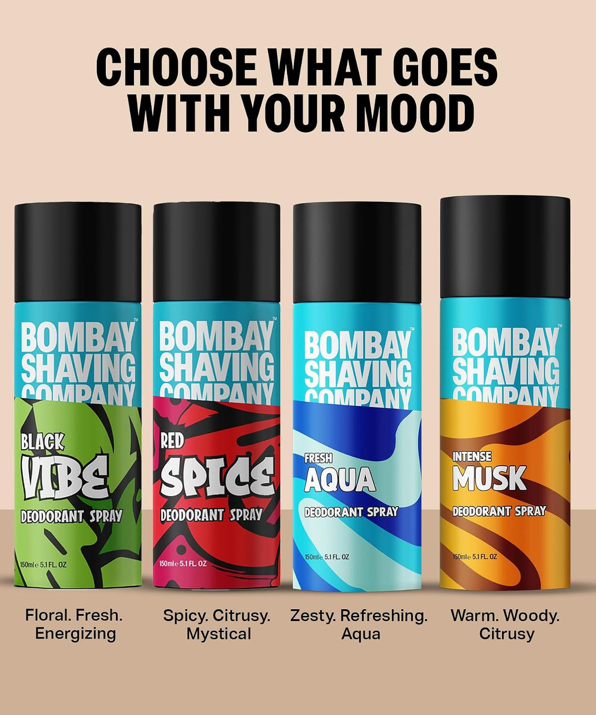 Bombay Shaving Company Deodorant Aerosol Combo - Aqua & Musk - 150Ml X 2 |Deodorant For Men Long Lasting| 300 ML (Lemon)