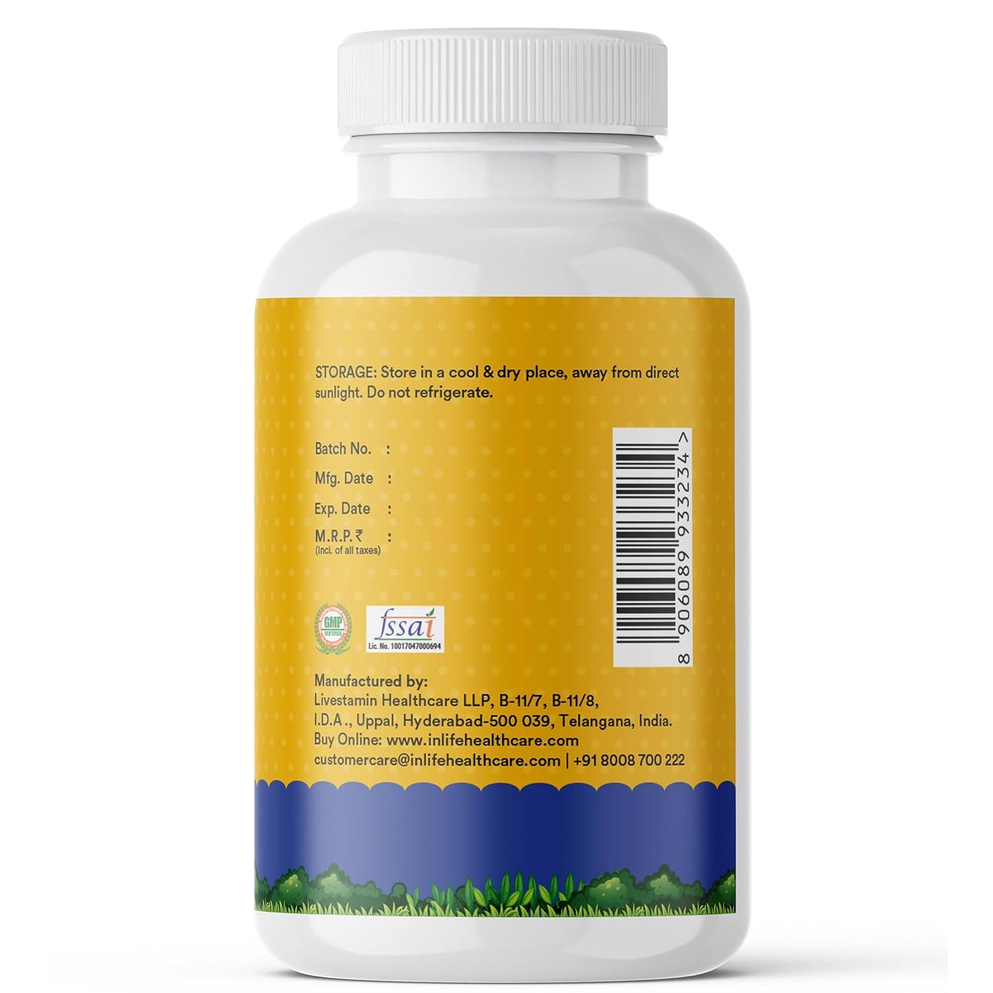 INLIFE Glucosamine Tablets for Dogs & Cats | with MSM Calcium & Vitamin D3 | Cartilage, Bone & Joint Health Supplement - 60 Tablets
