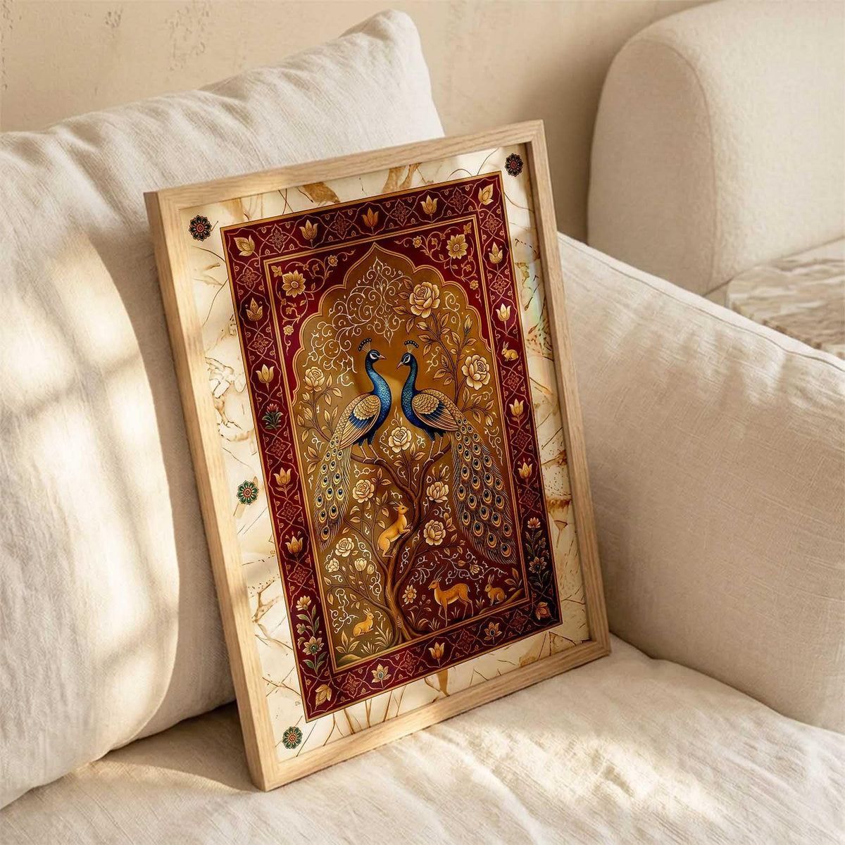 Living Room Bed Room Hotel Wall Decor | Indian Traditional Madhubani Art Wall Painting Home Decoration With Frame | Digital Reprint | Engineered Wood (14X20 inch)