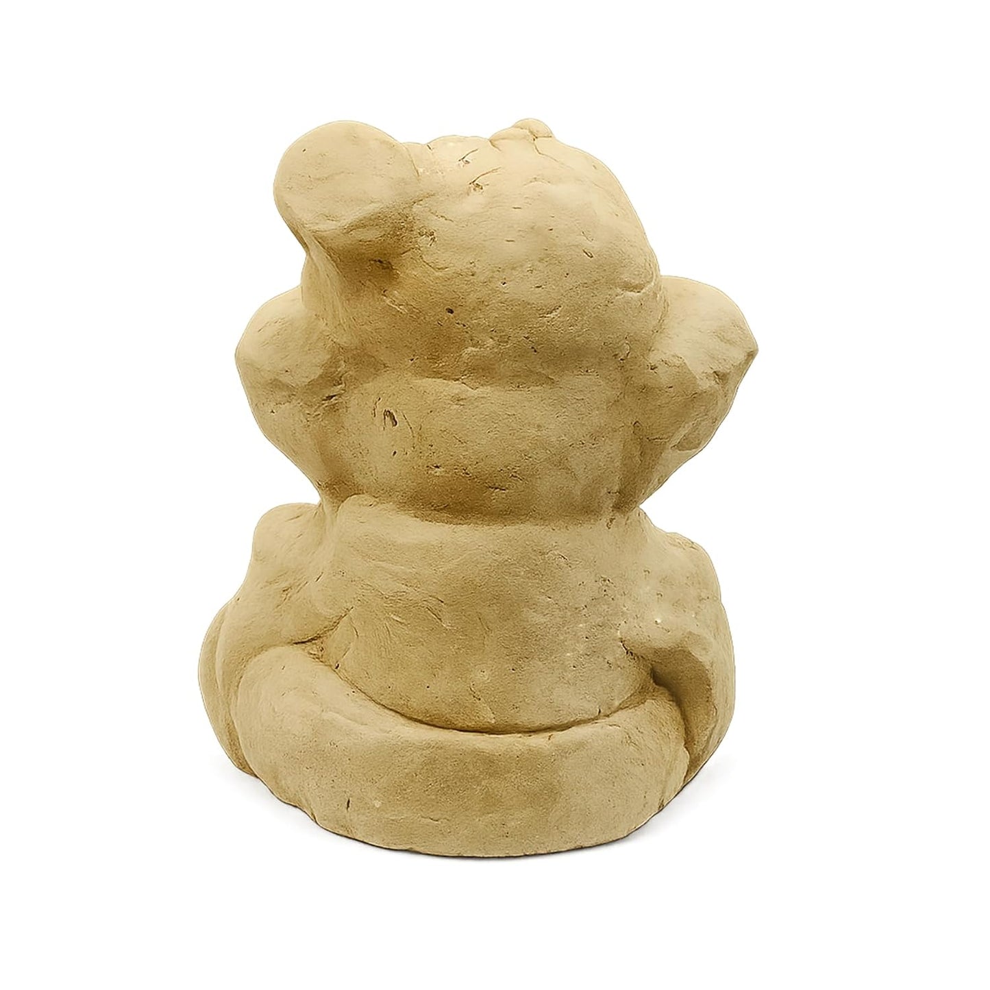 SHOPMEFAST Clay Ganesh Idol, 4 Inches Height, Water Soluble Ganpati Murti for Ganpati Visarjan (Small) (Natural Brown - Bal Gopal)