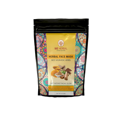Face Mask | Instant At-Home Facial with Manjistha, Licorice & Amba Haldi | Detoxifies, Soothes & Brightens | 100% Natural | No Fragrance or Colour | 50g