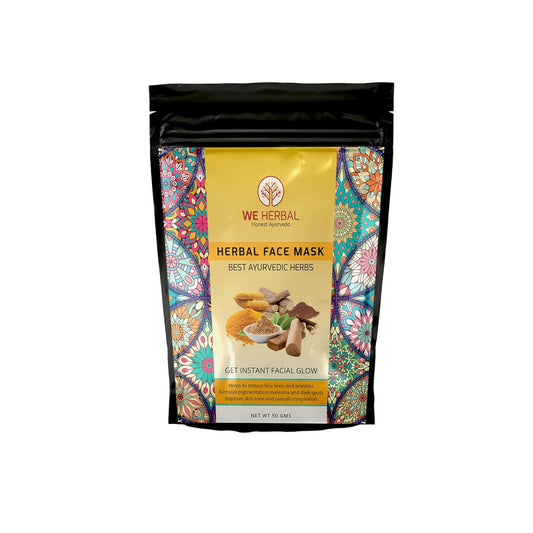 Face Mask | Instant At-Home Facial with Manjistha, Licorice & Amba Haldi | Detoxifies, Soothes & Brightens | 100% Natural | No Fragrance or Colour | 50g