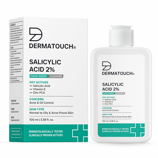 DERMATOUCH Salicylic Acid 2% Face Wash | For Acne & Oil Control | Suitable to All Skin Types | For both Men & Women | 100ML