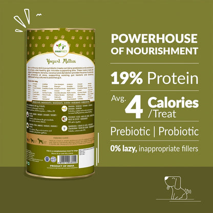 Pawfect Yogurt Melties Freeze Dried Pre and Probiotic Dog Treats with Pineapple, Coconut, Banana, Dandelion - Healthy Gut - Low Calories - Grain & Gluten Free - Reward or Training Treats (38g/1.34oz)