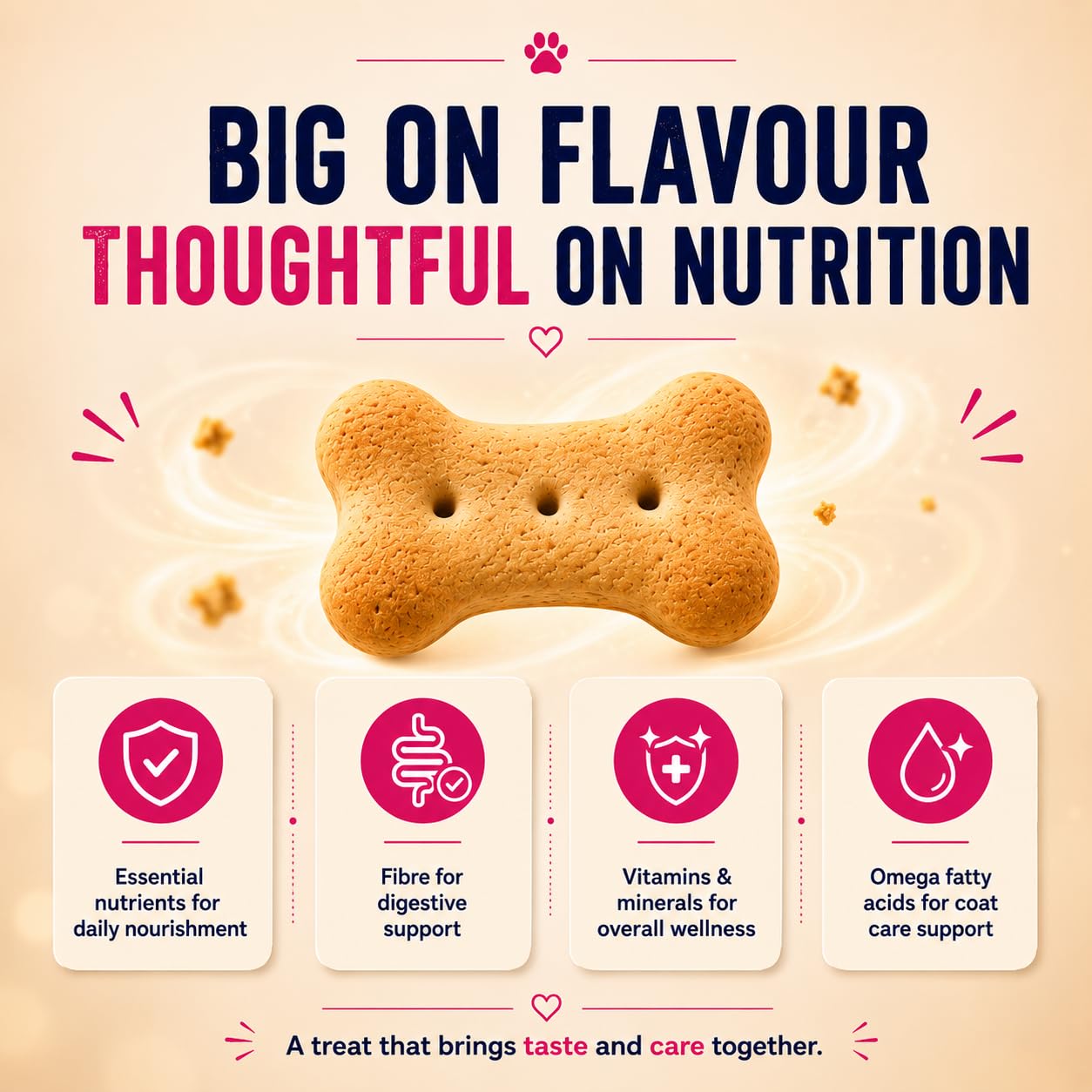 Purepet Dog Treats Biscuits 800g Pack for All Life Stages | Mutton Flavour | Active Behaviour | Oral Health | Training and Behaviour | Healthy Immune System