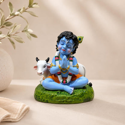 UNOVATE Krishna Idol for Car Dashboard | Krishna Murti for Home | Blue