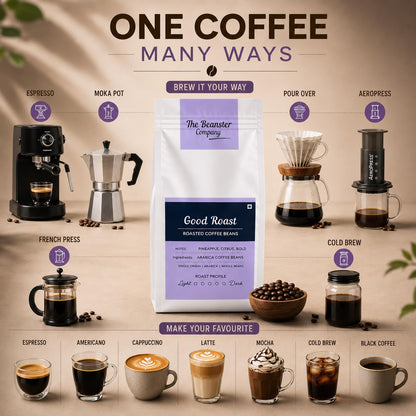 Beanster Coffee Beans Roasted, Medium Dark Roast, Good Roast