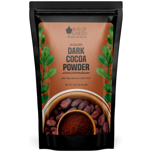 Bliss of Earth 250gm Naturally Organic Dark Cocoa Powder For Chocolate Cake Making & Chocolate Shake, Unsweetened