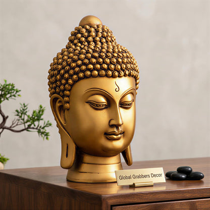 Buddha Idol Statue | Show Pieces for Home Decor Living Room (GOLDEN4)