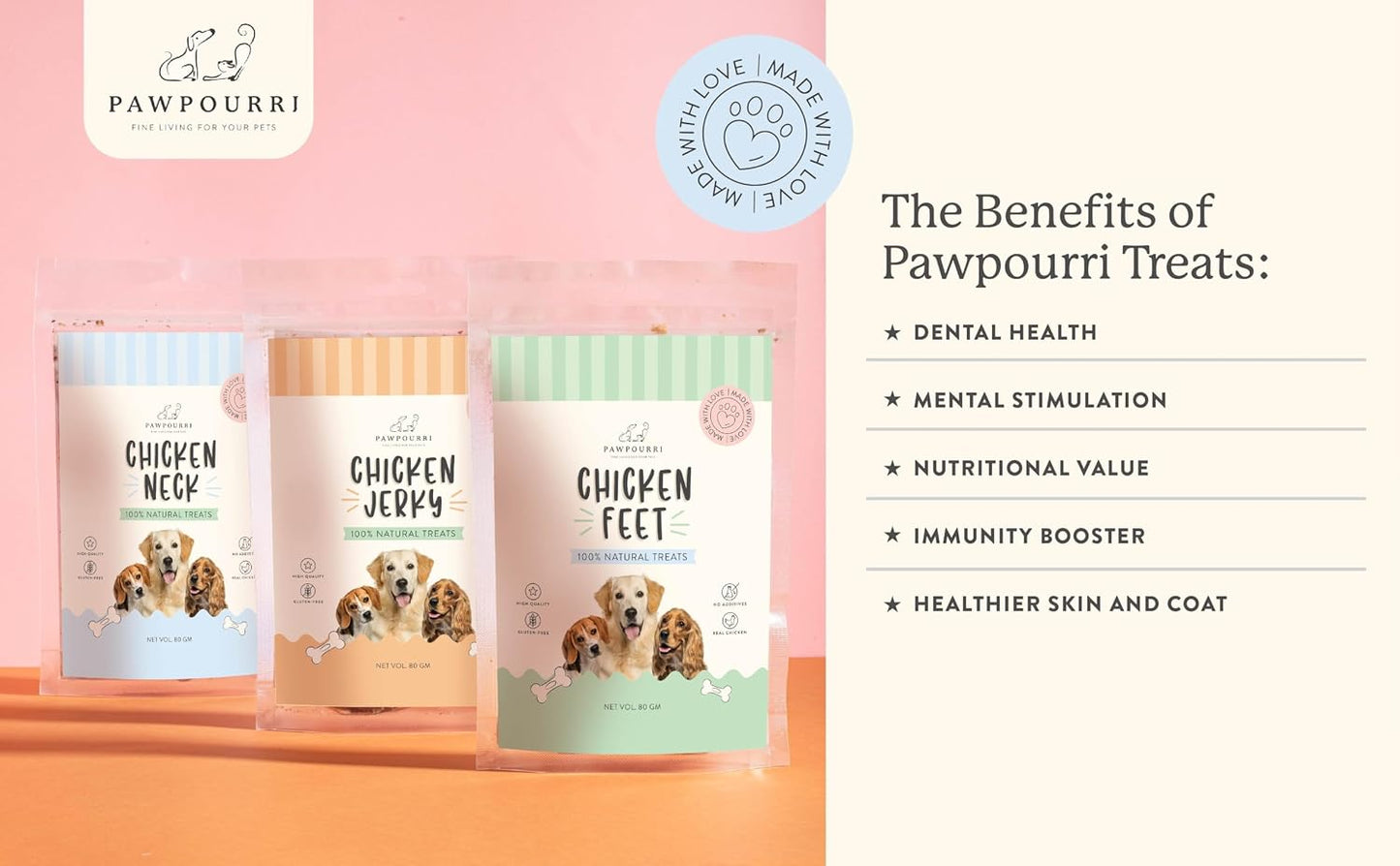 PAWPOURRI Made with 100% Natural Lamb Lung Nuggets Treats Suitable for All Sized Dogs & Breeds (Lamb Lung Nuggets)