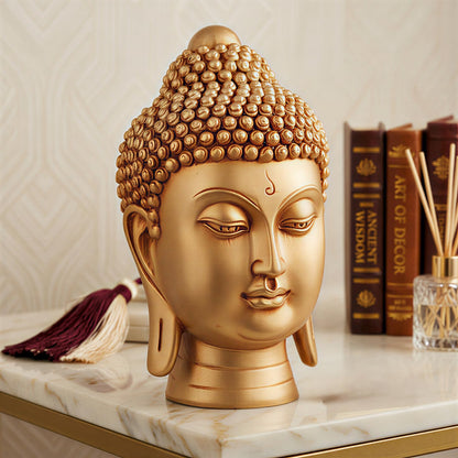 Buddha Idol Statue | Show Pieces for Home Decor Living Room (GOLDEN2)