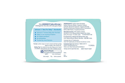 Johnson's Baby Milk Soap (with New Easy Grip Shape), 75g