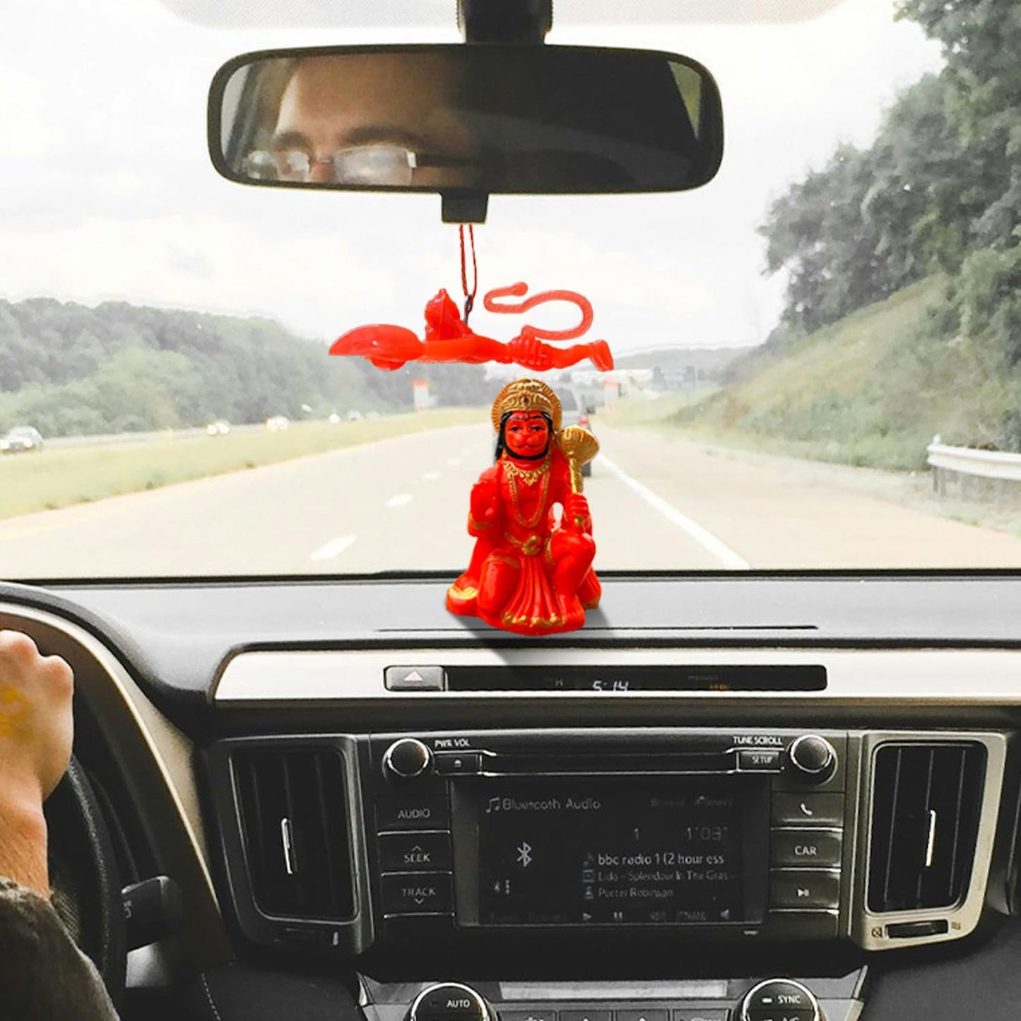 UNOVATE Lord Hanuman Idol for Car Dashboard | Hanuman Murti | Orange