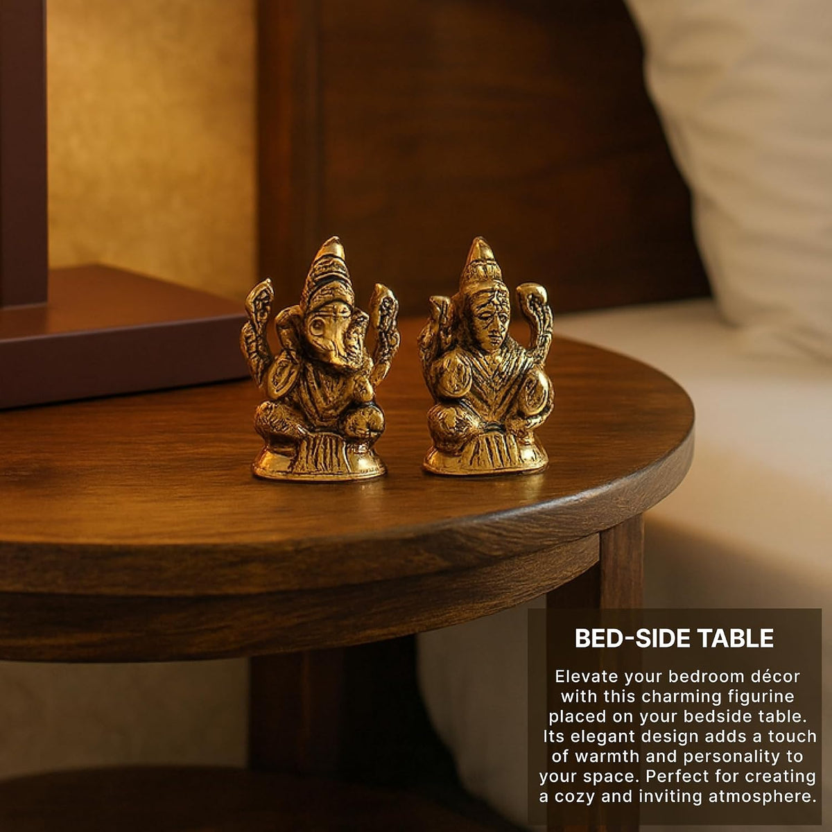 Laxmi Ganesh Figurine | Decorative God Idol for Home | Pooja Idol & God Murti | Diwali Decoration & Gift Article (L7 x W7 x H10 cm)