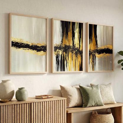 Painting for Wall Decoration - Modern Art Wall Decor Framed Painting for Living Room Bedroom - Framed Wall Posters/Paintings with Frame Set of 3 (Art 5, 10x13 inch)