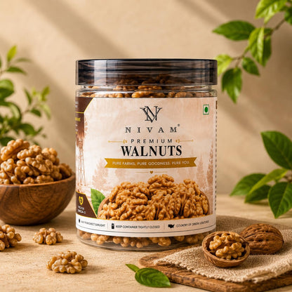 NIVAM Premium Chile Walnuts kernals Without Shell | Akhrot Giri 200gm | Healthy Fats | Protein Rich | Breakfast Snack Vegan | Gluten Free | Omega-3 Rich | Antioxidants | Supports Heart & Brain