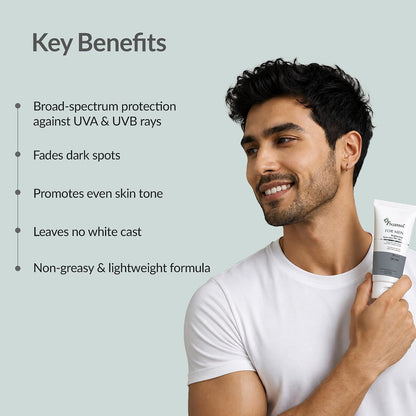 Fixderma Brightening Sunscreen SPF 50 For Men |Sunscreen For Dry Skin- 50g | For Dry Skin