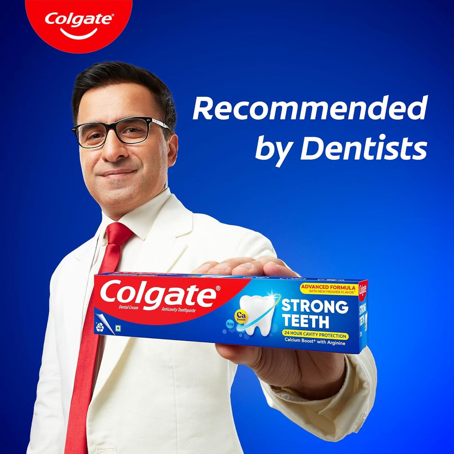Colgate Strong Teeth, 700g (175g X 4), Calcium-boost Tooth Paste for 2X Stronger Teeth, Protects Enamel, Whitens Teeth, Fresh Breath & Prevents Cavities (Combo Multipack)
