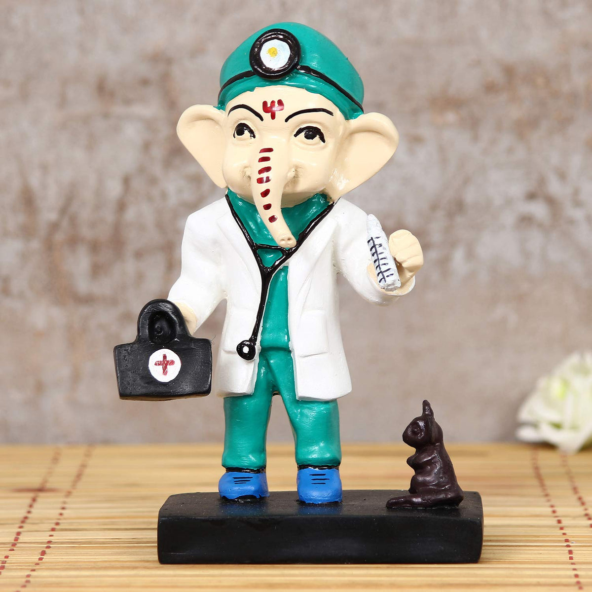Decorative Lord Ganesha Idol in Doctor Avatar
