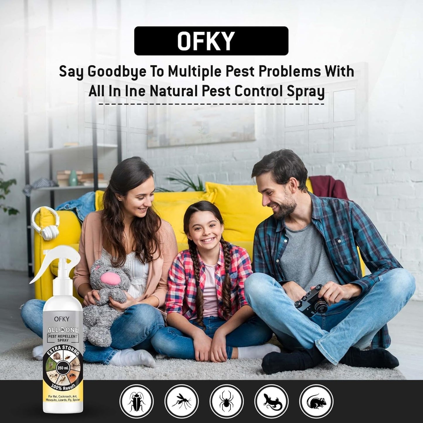 Aifanciey Natural All-in-One Insect Spray | Herbal Indoor Bug Control | Bedbugs, Ants, Mosquitoes, Cockroach, Rat, Lizard, Bedbugs, Spider | Snake & Roaches Treatment | Safe for Home Use