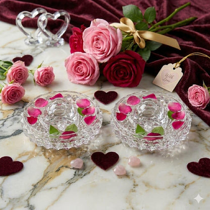 SAUDEEP INDIA Vastu Feng Shui Crystal Turtle Tortoise with Plate for Good Luck Feng Shui Tortoise Turtle (Turtle for Couple)