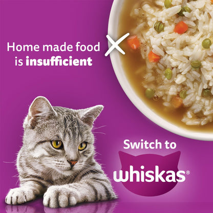 Whiskas Adult Dry Cat Food Chicken Flavour 1.2kg, Complete & Balanced Meal