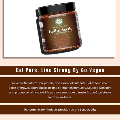 Go Vegan Halim Seeds - 350 Gm Aliv Seeds (Jar Pack)