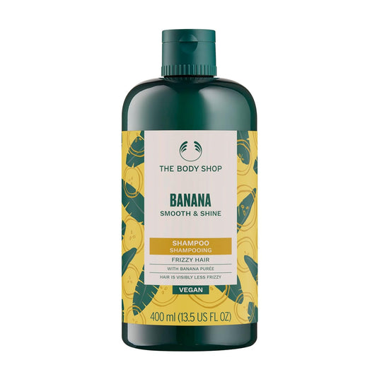 The Body Shop Banana Truly Nourishing Shampoo, 400 ML - For Dry Hair Prone To Frizz | Vegan