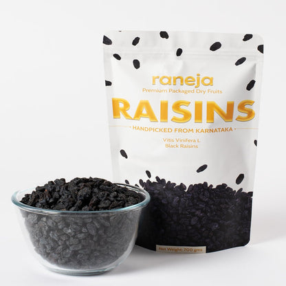 Raneja Premium Afghani Seedless Black Raisins 300g | High in Antioxidant Kali Kishmish/Kismis Dry Fruits, Healthy Snacks | Rich in Fiber & Potassium | Naturally Sweet & Tasty