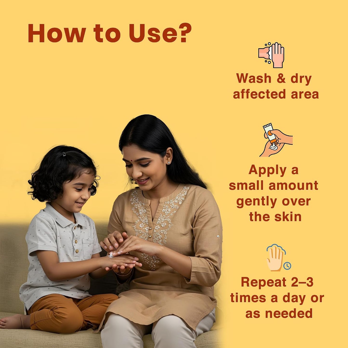 BabyOrgano Diaper Rash Cream for Babies 0+ Months | Fast Rash Relief | Baobab Oil, Khatmi, Yashad Bhasma & Turmeric | Ayurvedic Formula | Pediatrician & Dermatologically Tested | Non-Sticky | 50g